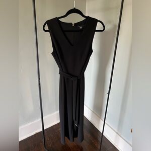 Tommy Hilfiger Black Sleeveless V-Neck Sheath Jumpsuit